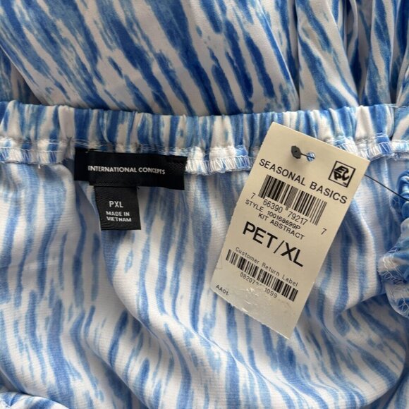 I.N.C. International Concepts Petite White & Blue Tiered Belted Dress NWT - Picture 10 of 10